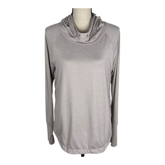 Athleta Tops - Athleta Uptempo Hoodie Soft ‎ Sweatshirt Thumb Holes Size Medium Gray